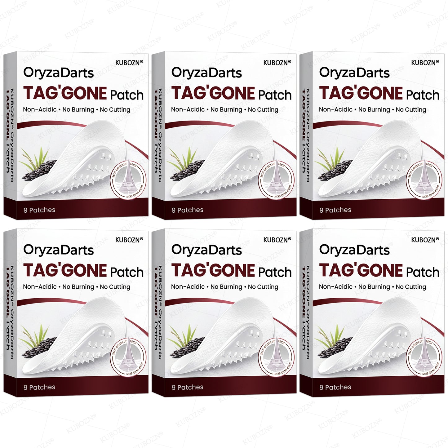 KUBOZN® OryzaDarts TAG’GONE Patch✨Pain-Free Root-Level Removal Powered by Black Rice MicroDarts. (Offer)