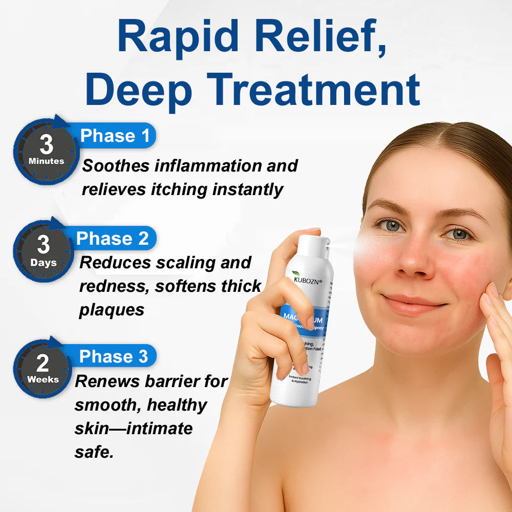 🌿KUBOZN® Magnesium Spray – Fast Relief for Itchy, Red & Sensitive Skin (Even Intimate Areas)🅱︎