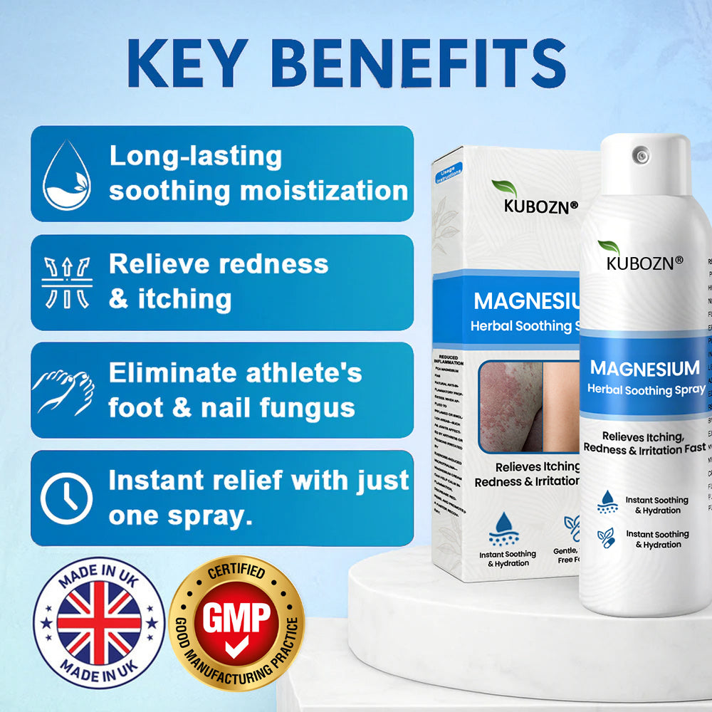 🌿KUBOZN® Magnesium Spray – Fast Relief for Itchy, Red & Sensitive Skin (Even Intimate Areas)🅱︎