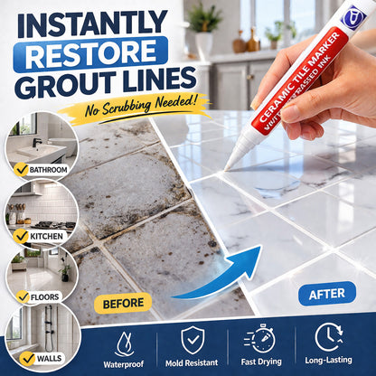 🔥KUBOZN® Anti-Mould & Waterproof Joint Pen for Ceramic Tiles! 🖌️