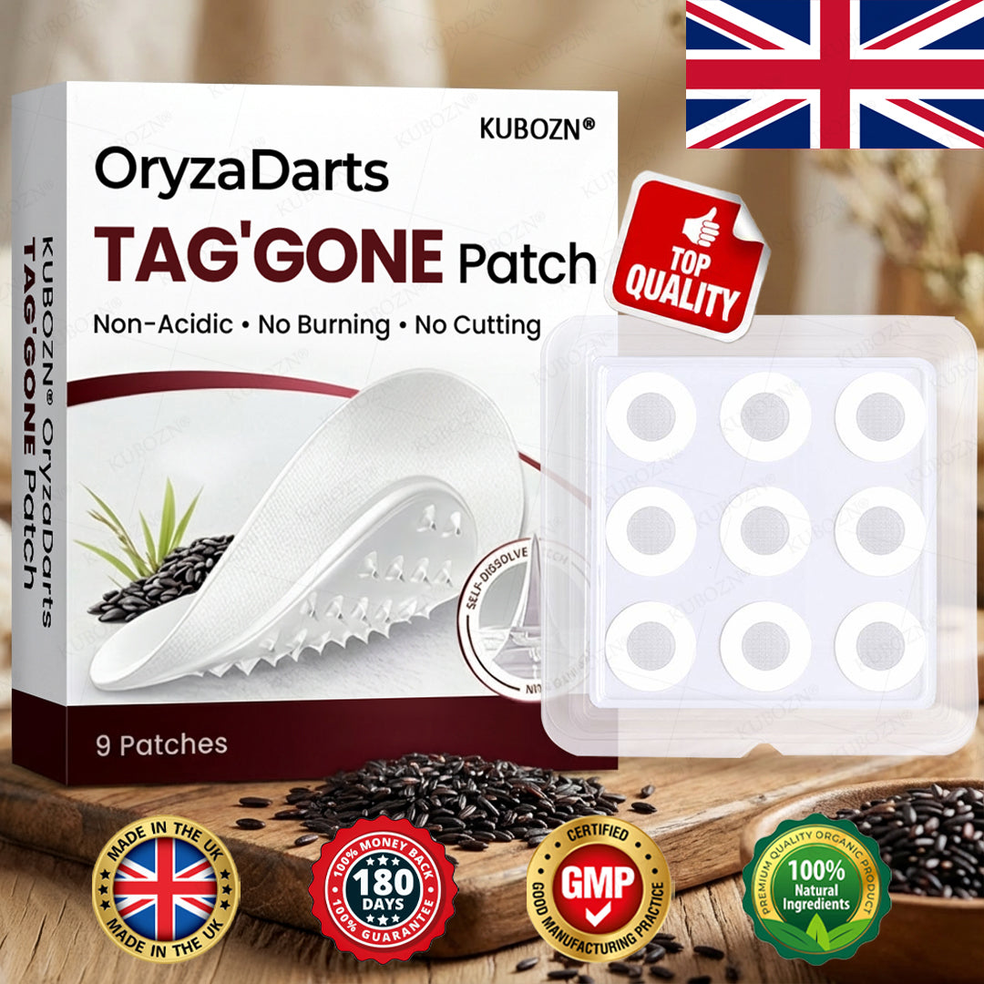KUBOZN® OryzaDarts TAG’GONE Patch✨Pain-Free Root-Level Removal Powered by Black Rice MicroDarts. 🅱︎