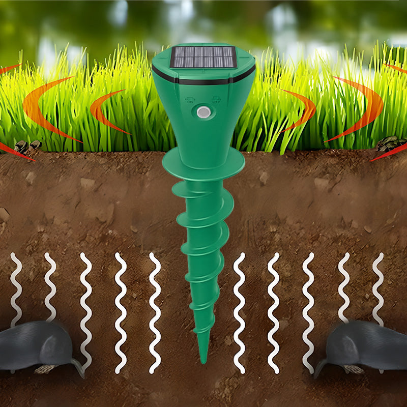 🌸Hot Sale 50% OFF☘️Solar Powered Waterproof Screw Mole Repellent (OFFER)