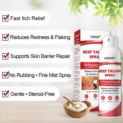 KUBOZN® Beef Tallow Spray — The No-Rub Relief for Psoriasis-Prone Skin✨ (Offer)