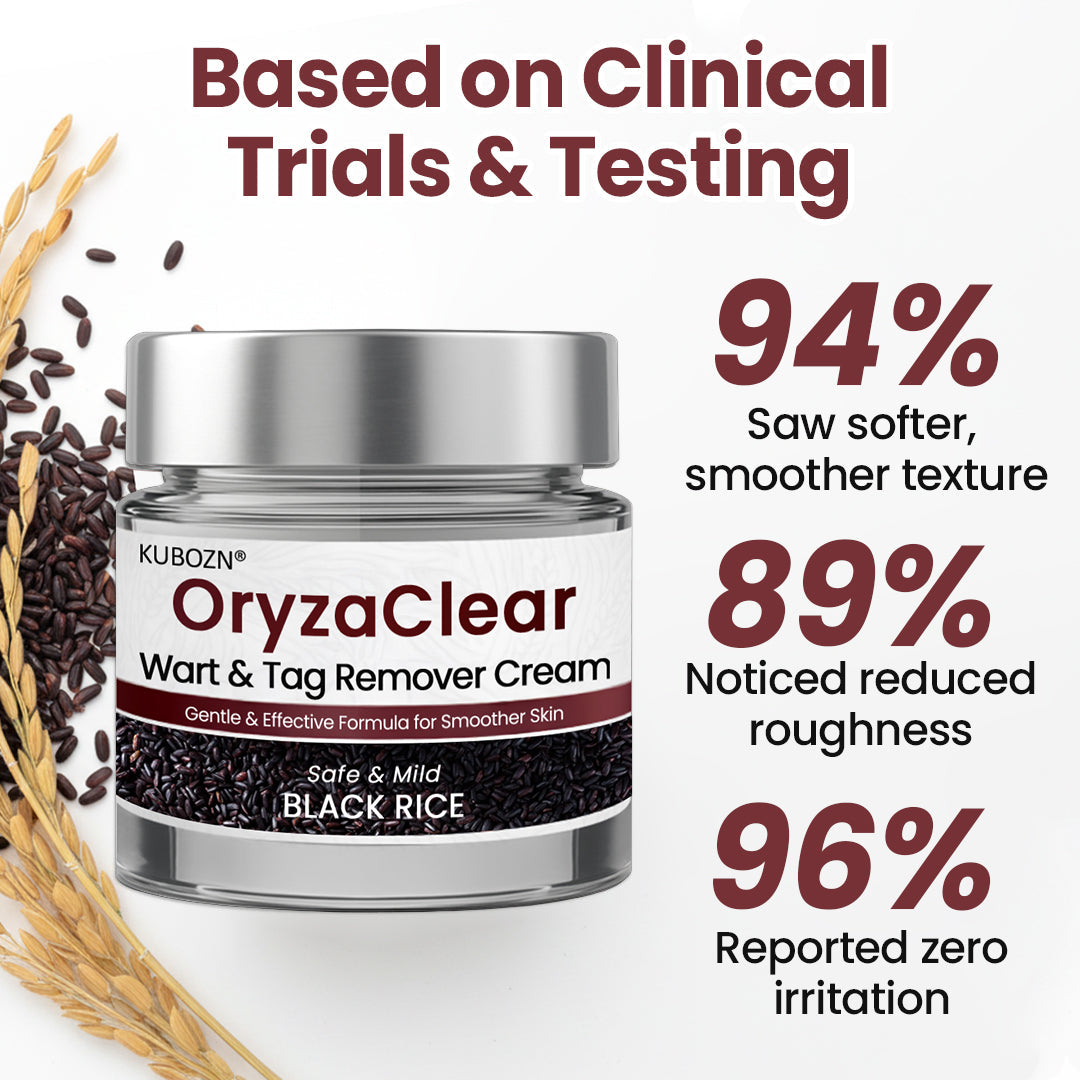 ✨KUBOZN® OryzaClear – Black Rice Softening Cream · Botanical Care for Skin Tags & Uneven Texture 🅱︎