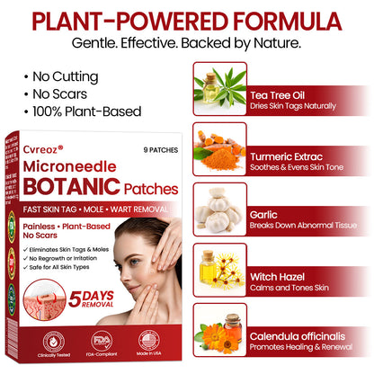 🔥 2025 New Formula ⚡Cvreoz® Microneedle Skin Tag Removal Patches – Visible Results in 5 Days