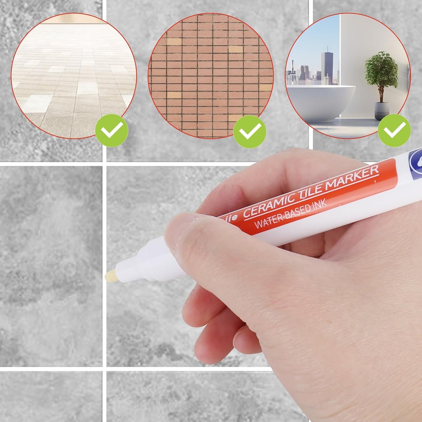 🔥KUBOZN® Anti-Mould & Waterproof Joint Pen for Ceramic Tiles! 🖌️