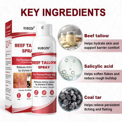 KUBOZN® Beef Tallow Spray — The No-Rub Relief for Psoriasis-Prone Skin✨ (Offer)