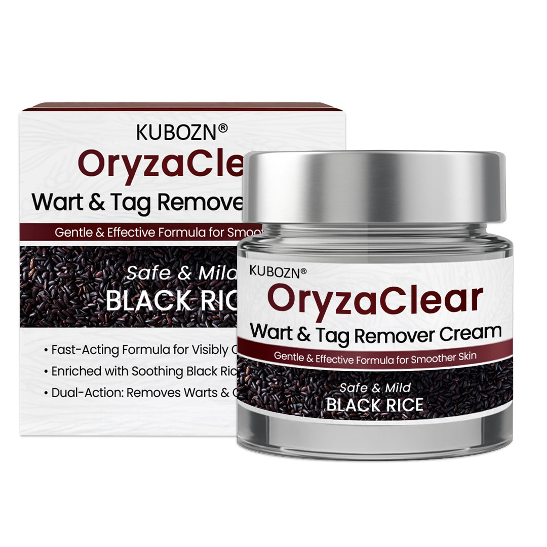 ✨KUBOZN® OryzaClear – Black Rice Softening Cream · Botanical Care for Skin Tags & Uneven Texture 🅱︎
