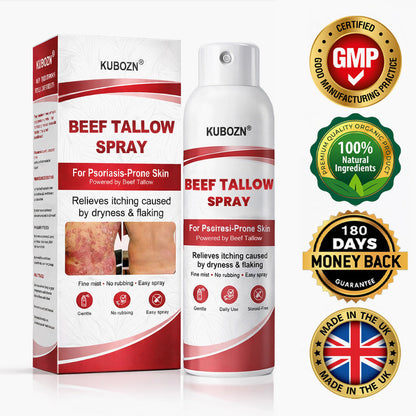 KUBOZN® Beef Tallow Spray — The No-Rub Relief for Psoriasis-Prone Skin✨ (Offer)