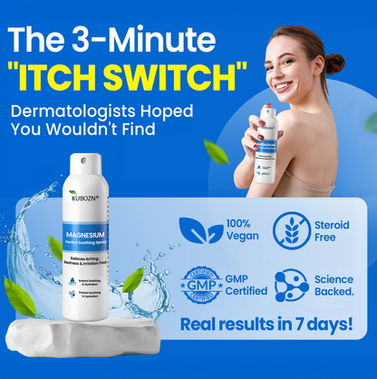 🔥 KUBOZN® Magnesium Spray – Fast Relief for Itchy, Red & Sensitive Skin (Even Intimate Areas)