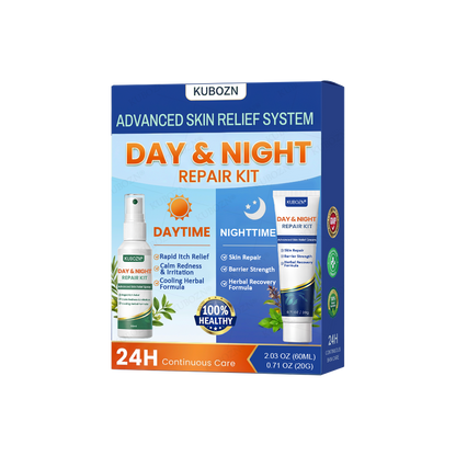 KUBOZN® Eczema Day & Night Repair System - 100% Steroid-Free Relief Duo for Intense Itch, Redness & Broken Skin (offer)
