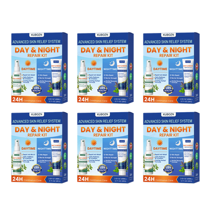 KUBOZN® Eczema Day & Night Repair System - 100% Steroid-Free Relief Duo for Intense Itch, Redness & Broken Skin (offer)