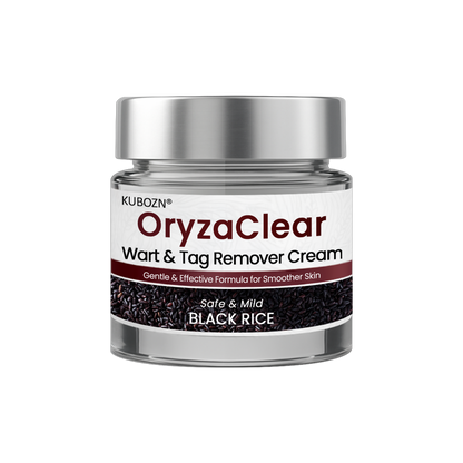 ✨KUBOZN® OryzaClear – Black Rice Softening Cream · Botanical Care for Skin Tags & Uneven Texture 🅱︎