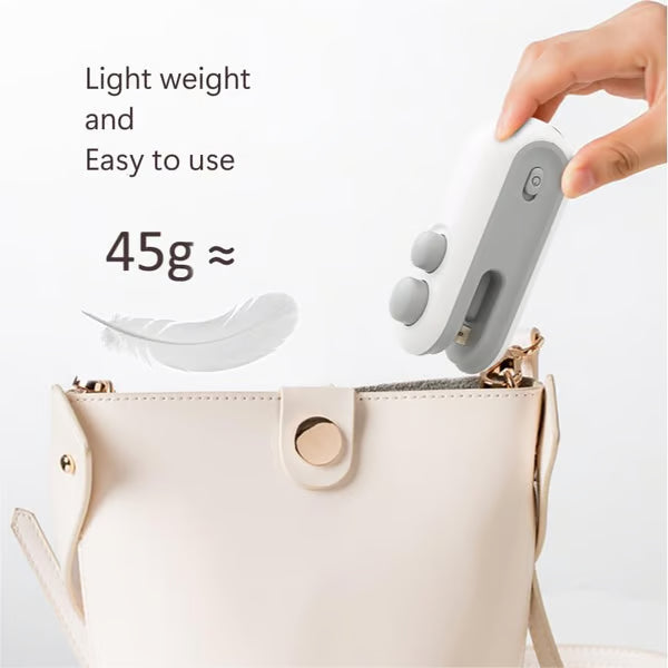 KUBOZN®  2-in-1 Mini Bag Sealer & Cutter | USB Rechargeable Heat Sealer (offer)